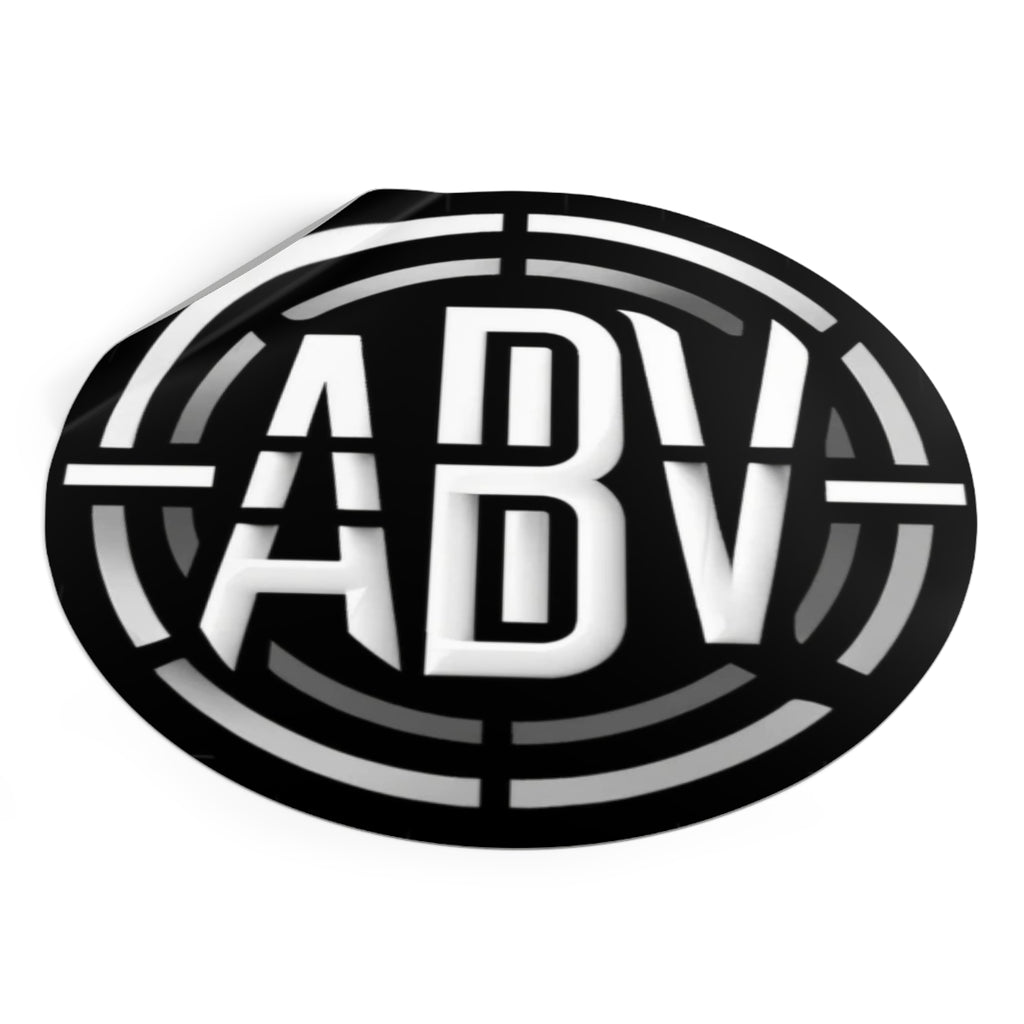 Custom ABV Round Vinyl Stickers - Durable, Stylish Decals for Personal and Creative Use