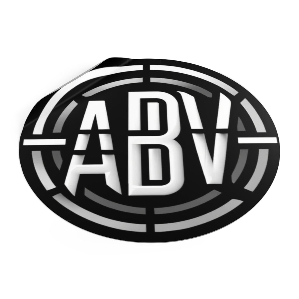 Custom ABV Round Vinyl Stickers - Durable, Stylish Decals for Personal and Creative Use