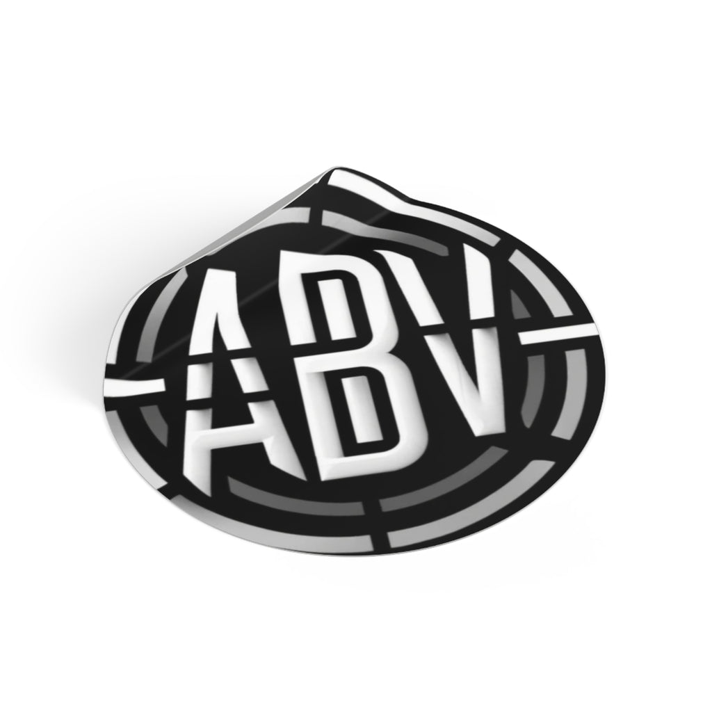 Custom ABV Round Vinyl Stickers - Durable, Stylish Decals for Personal and Creative Use