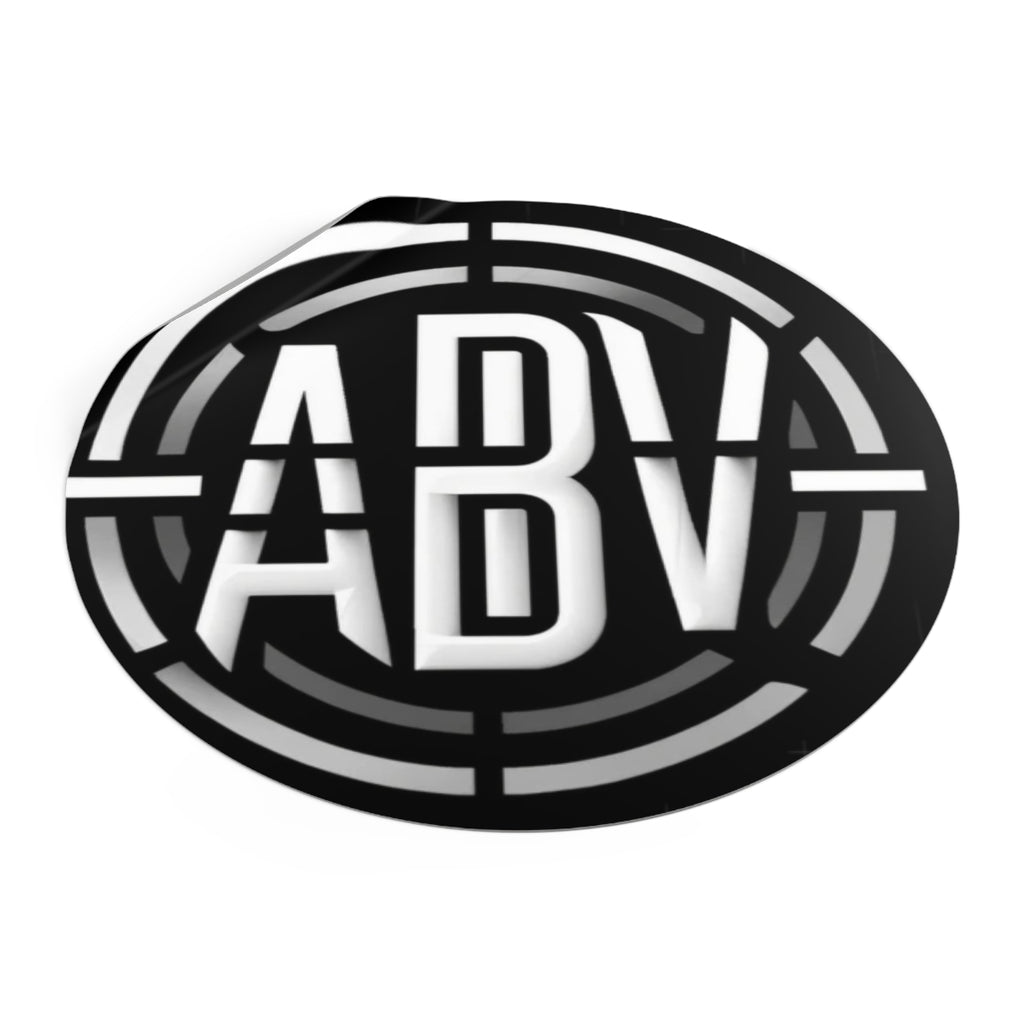 Custom ABV Round Vinyl Stickers - Durable, Stylish Decals for Personal and Creative Use