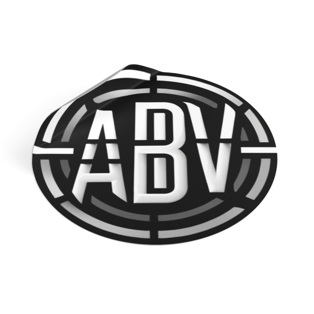 Custom ABV Round Vinyl Stickers - Durable, Stylish Decals for Personal and Creative Use