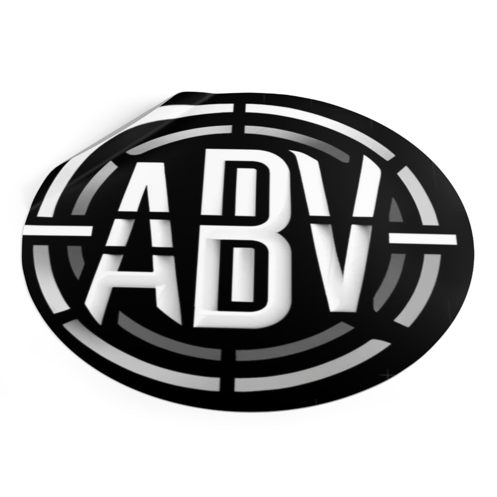 Custom ABV Round Vinyl Stickers - Durable, Stylish Decals for Personal and Creative Use