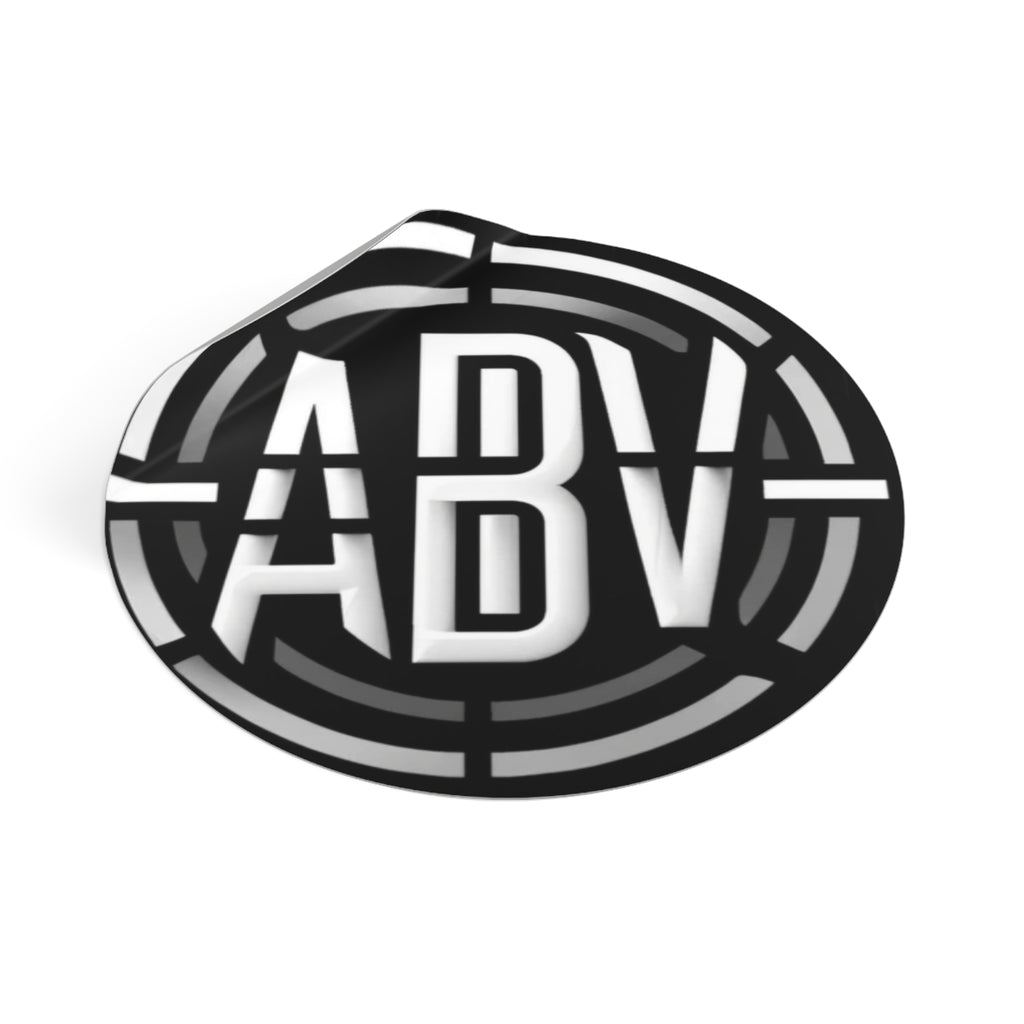 Custom ABV Round Vinyl Stickers - Durable, Stylish Decals for Personal and Creative Use
